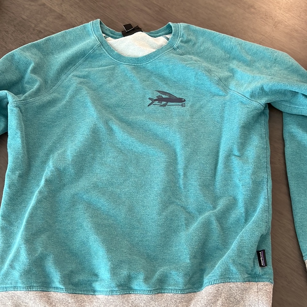Teal Patagonia Crew Neck Sweatshirt